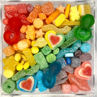 Sweet & ALL Sour-Candy Charcuterie Board in Lucite Acrylic Tray