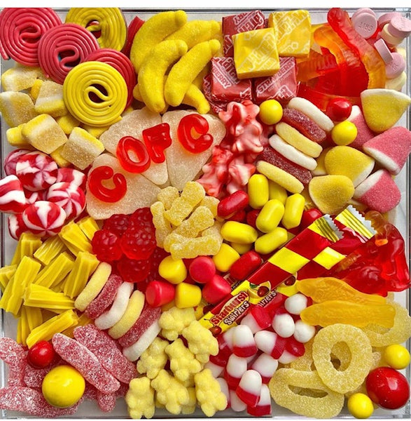 Candy Charcuterie Board in Lucite Acrylic Tray
