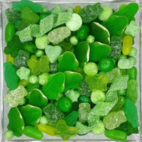 Green With Envy- St. Patty's Day Candy Charcuterie Board in Lucite Acrylic Tray