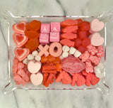 Candy Charcuterie Board in Lucite Acrylic Jewelry Tray