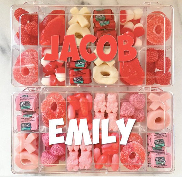 Love Candy Charcuterie Box Party Favor Tackle Box Kids *Personalized* – Sweet Candy Boards