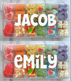 Rainbow Candy Charcuterie Board in Tackle Box Container for Kids *Personalized available!*